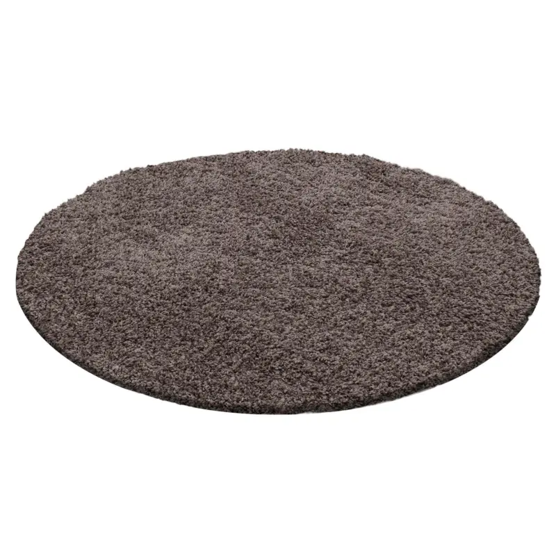 Hochflorteppich Life Taupe &Oslash; ca. 80cm