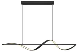LED-H&auml;ngeleuchte Violino Opal/Schwarz max. 24 Watt