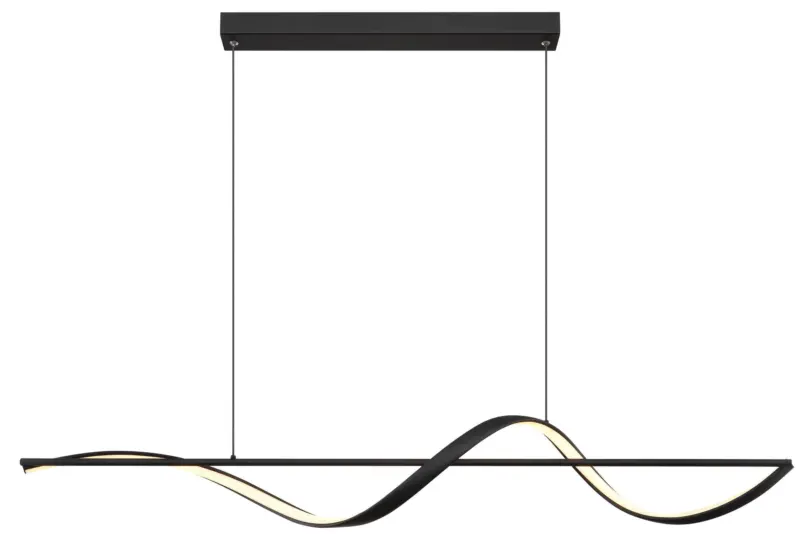 LED-H&auml;ngeleuchte Violino Opal/Schwarz max. 24 Watt
