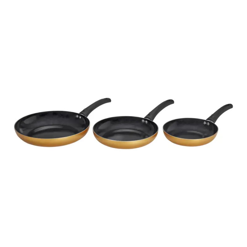 Pfannenset Goldy Goldfarben, 3-teilig