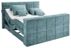 Boxspringbett Denver Petrol ca. 180x200 cm mit Topper