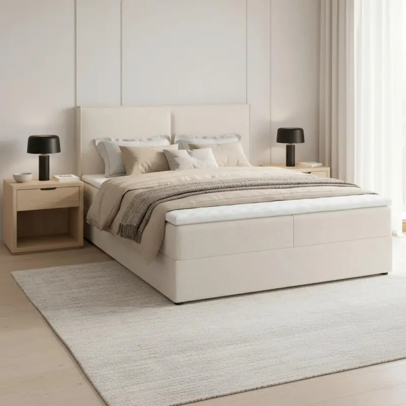 Boxbett Imola Creme ca. 140x200 mit Topper