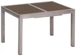 Gartentisch ausziehbar ca. 180x90 cm Alu/Glas