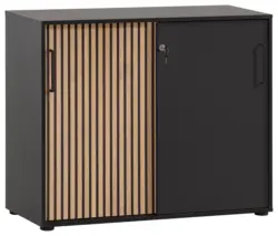 Aktenschrank Hank Schwarz/Eiche Artisan