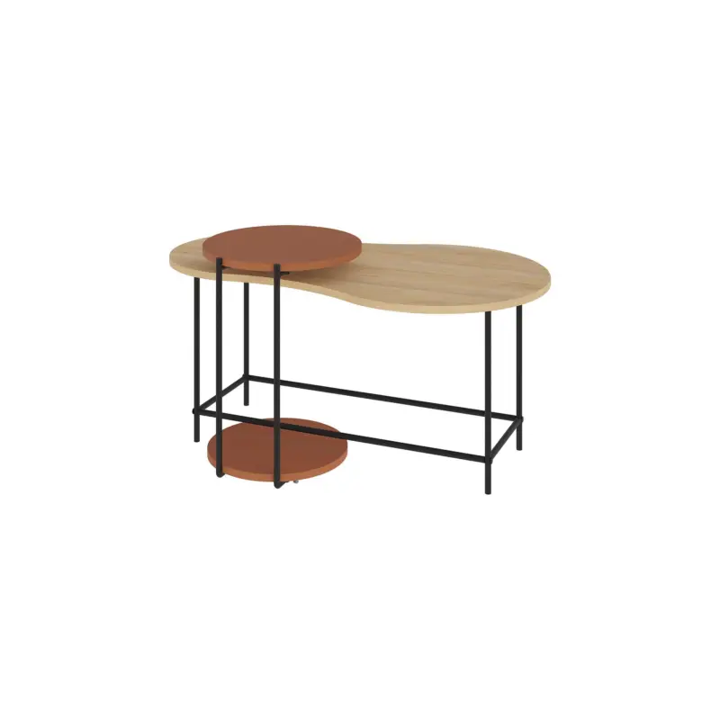 Couchtisch Cuddle ca. 102x47x58 cm Eiche/Cotta