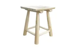 Gartenhocker aus Teak Quadratisch Naturfarben