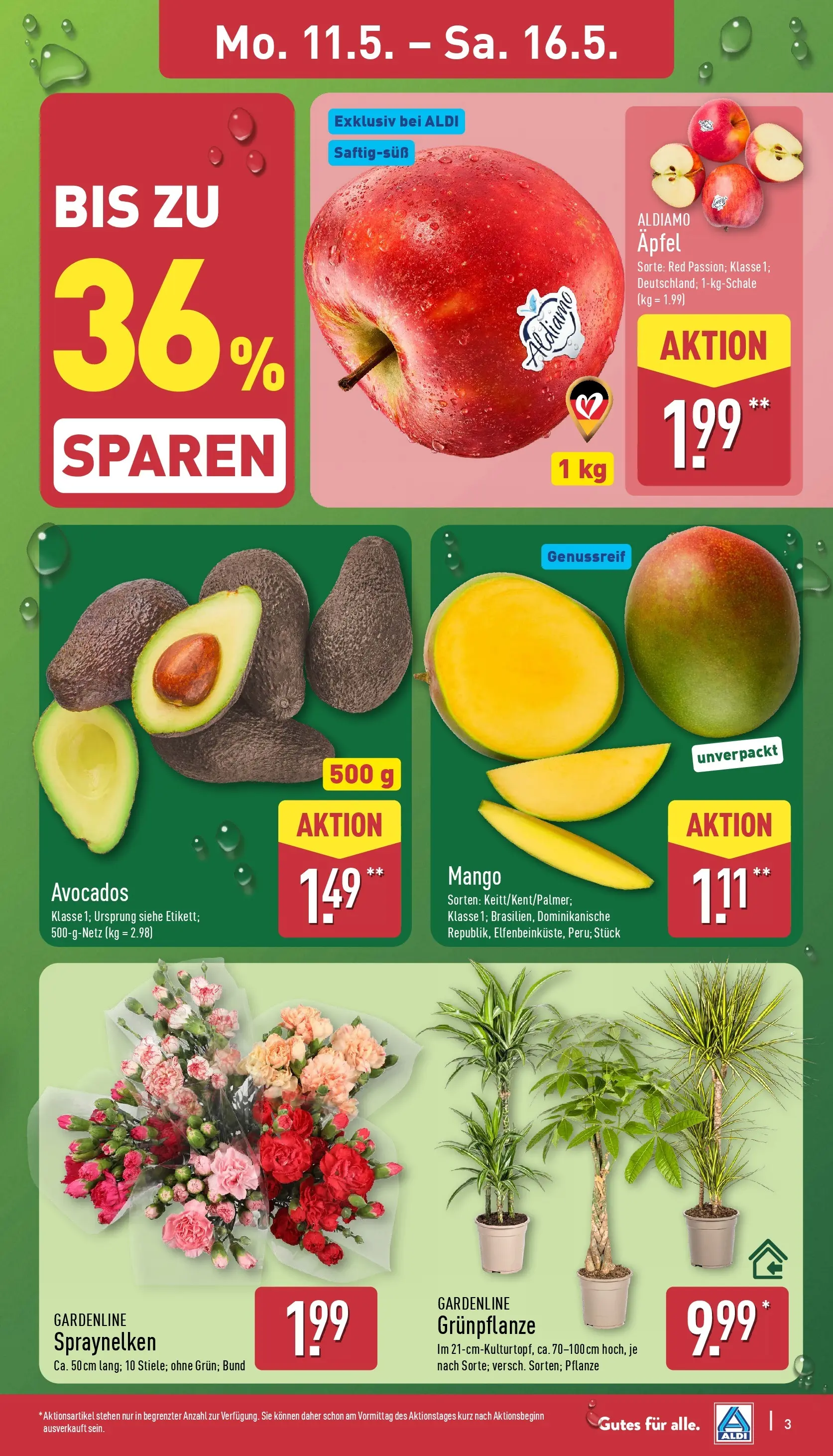 Aldi - ALDI Nord: Wochenangebote (ab 10.05.2026) » Angebote Online | Seite: 3 | Produkte: Äpfel, Mango