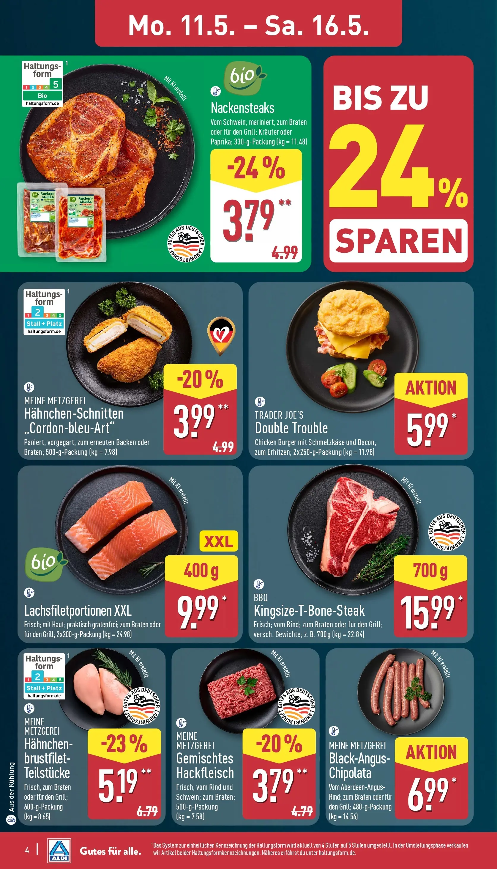 Aldi - ALDI Nord: Wochenangebote (ab 10.05.2026) » Angebote Online | Seite: 4 | Produkte: Hahnchen, Burger, Paprika, Hackfleisch