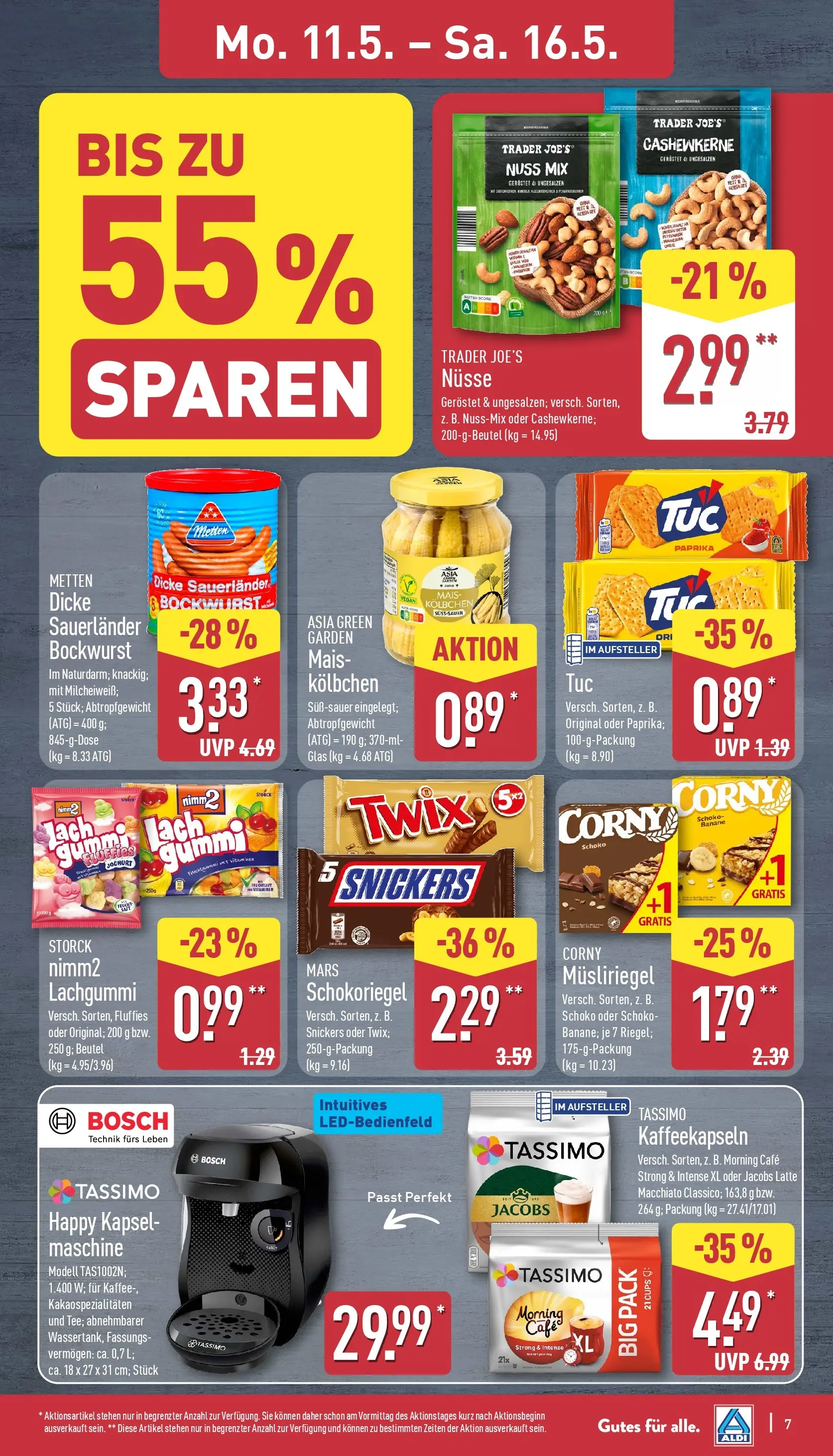 Aldi - ALDI Nord: Wochenangebote (ab 10.05.2026) » Angebote Online | Seite: 7 | Produkte: Öl, Kaffee, Snickers, Twix
