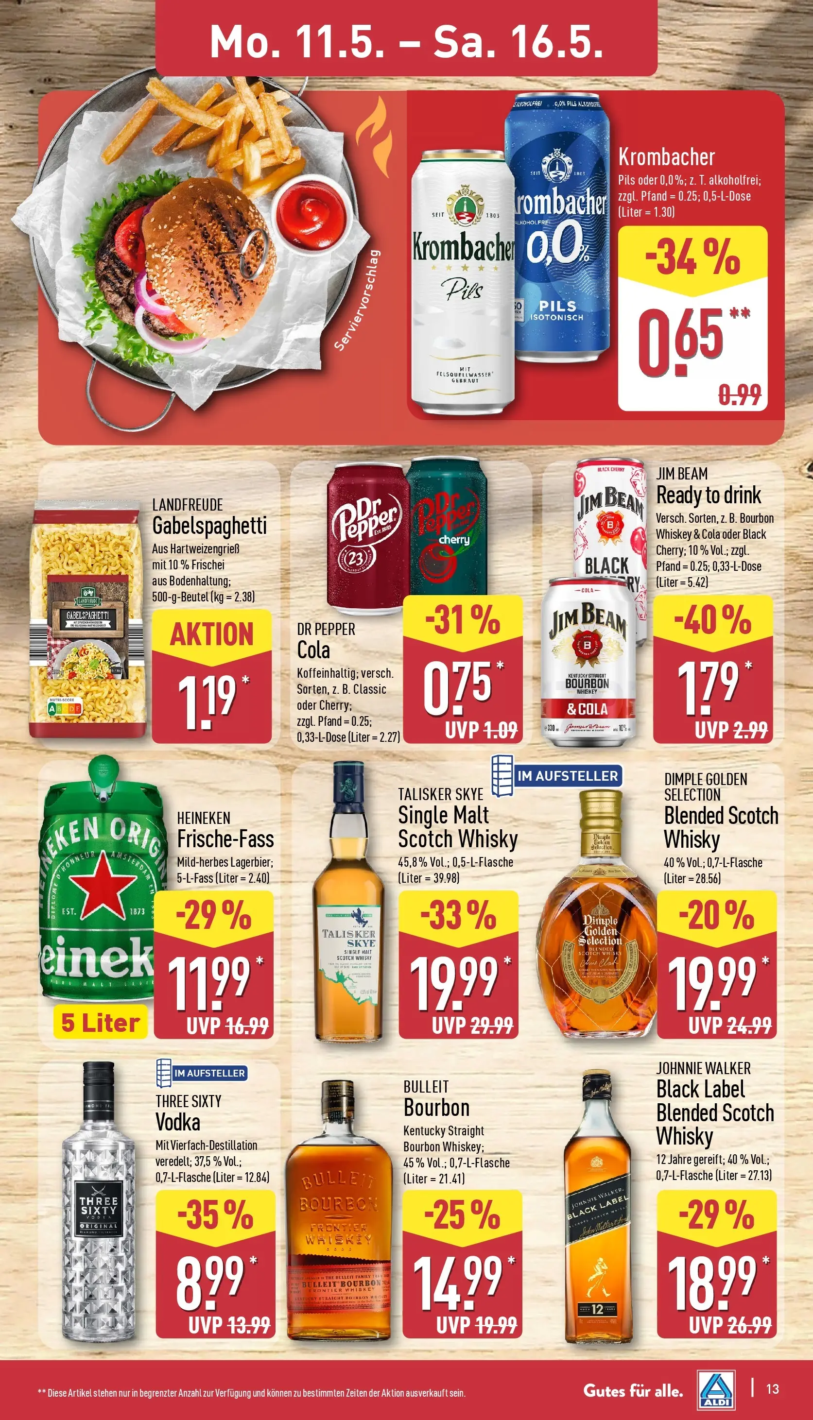 Aldi - ALDI Nord: Wochenangebote (ab 10.05.2026) » Angebote Online | Seite: 13 | Produkte: Whisky, Heineken, Bourbon, Whiskey