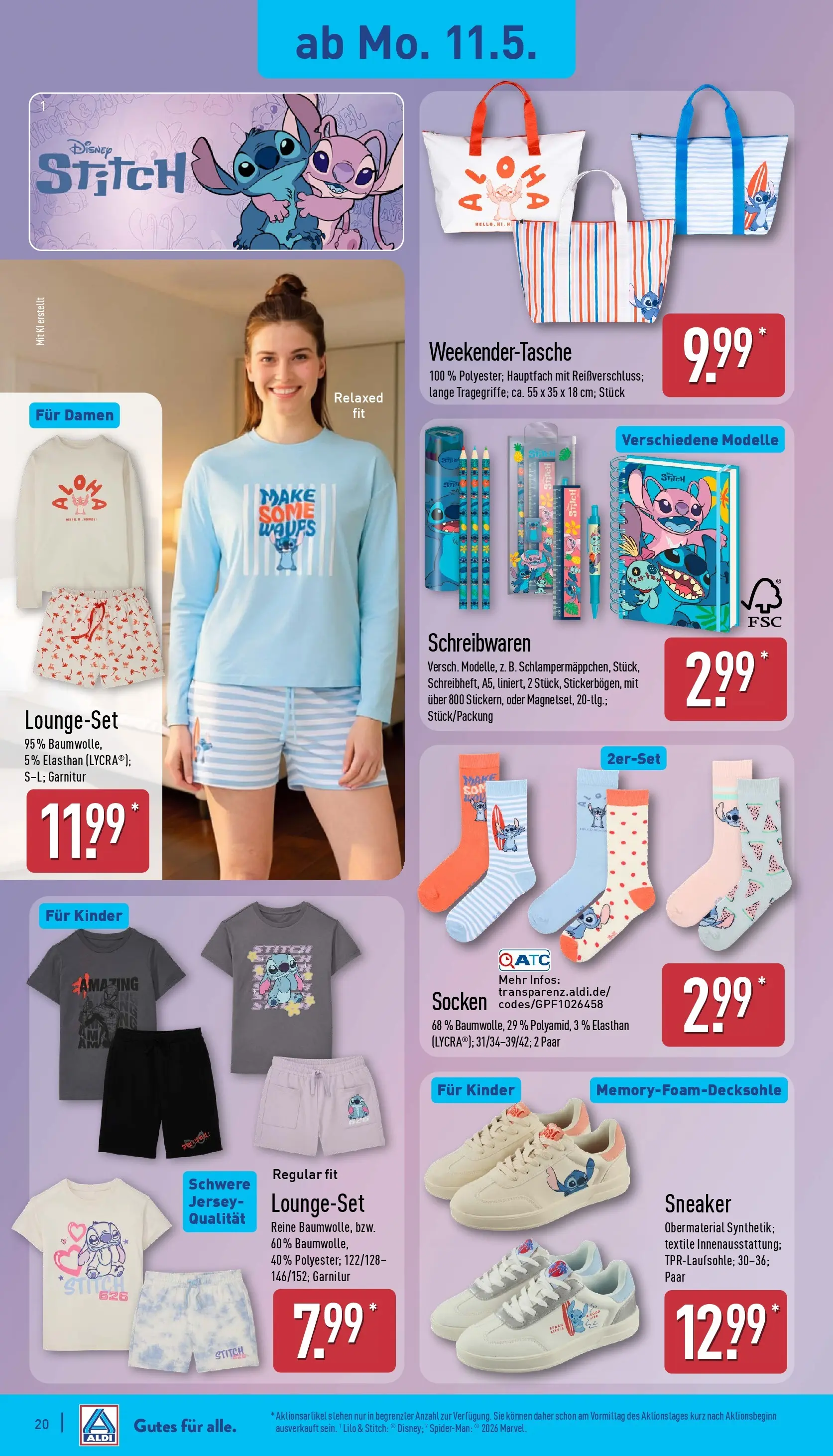 Aldi - ALDI Nord: Wochenangebote (ab 10.05.2026) » Angebote Online | Seite: 20 | Produkte: Socken