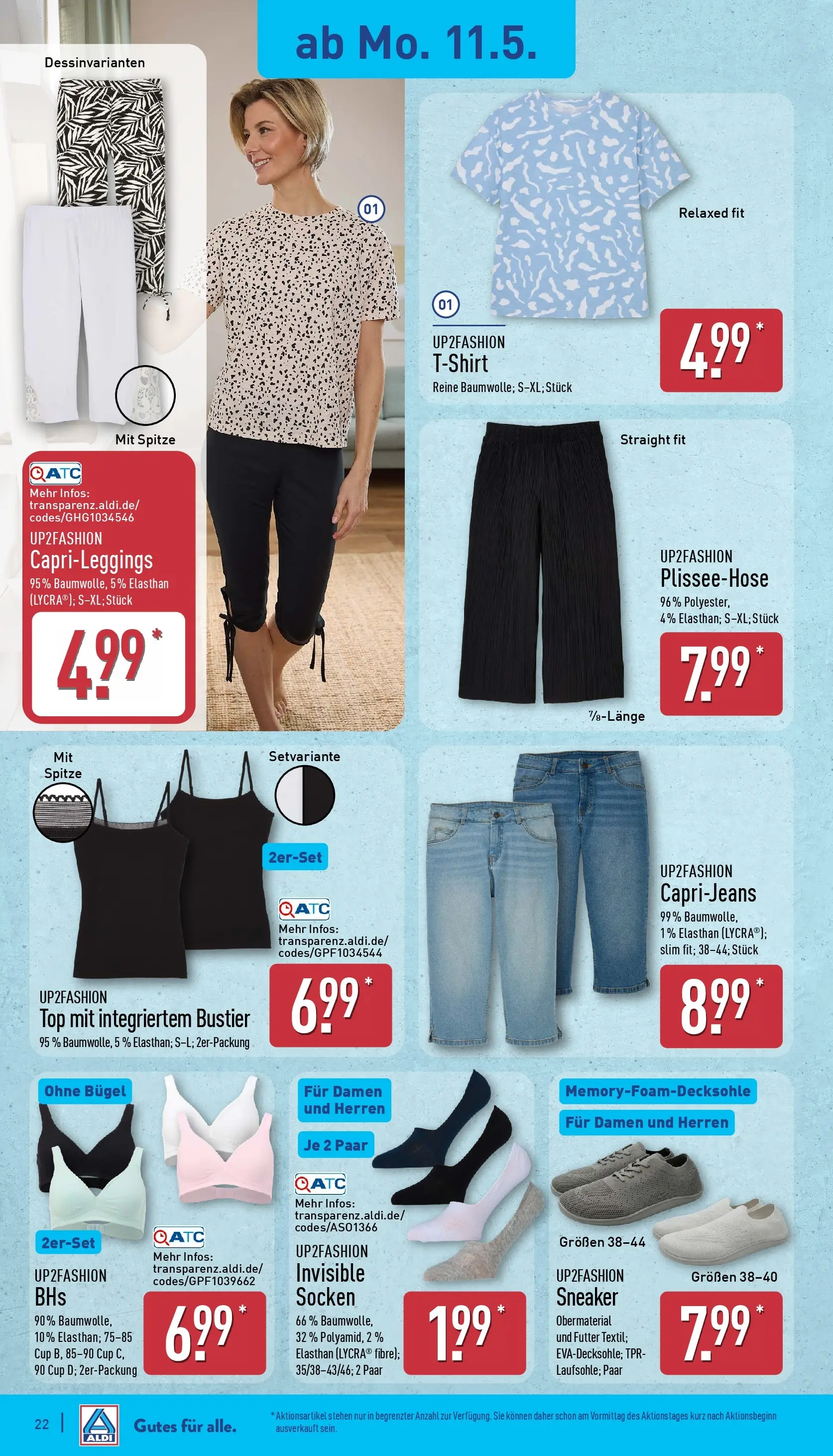 Aldi - ALDI Nord: Wochenangebote (ab 10.05.2026) » Angebote Online | Seite: 22 | Produkte: Top, Up2fashion, Socken