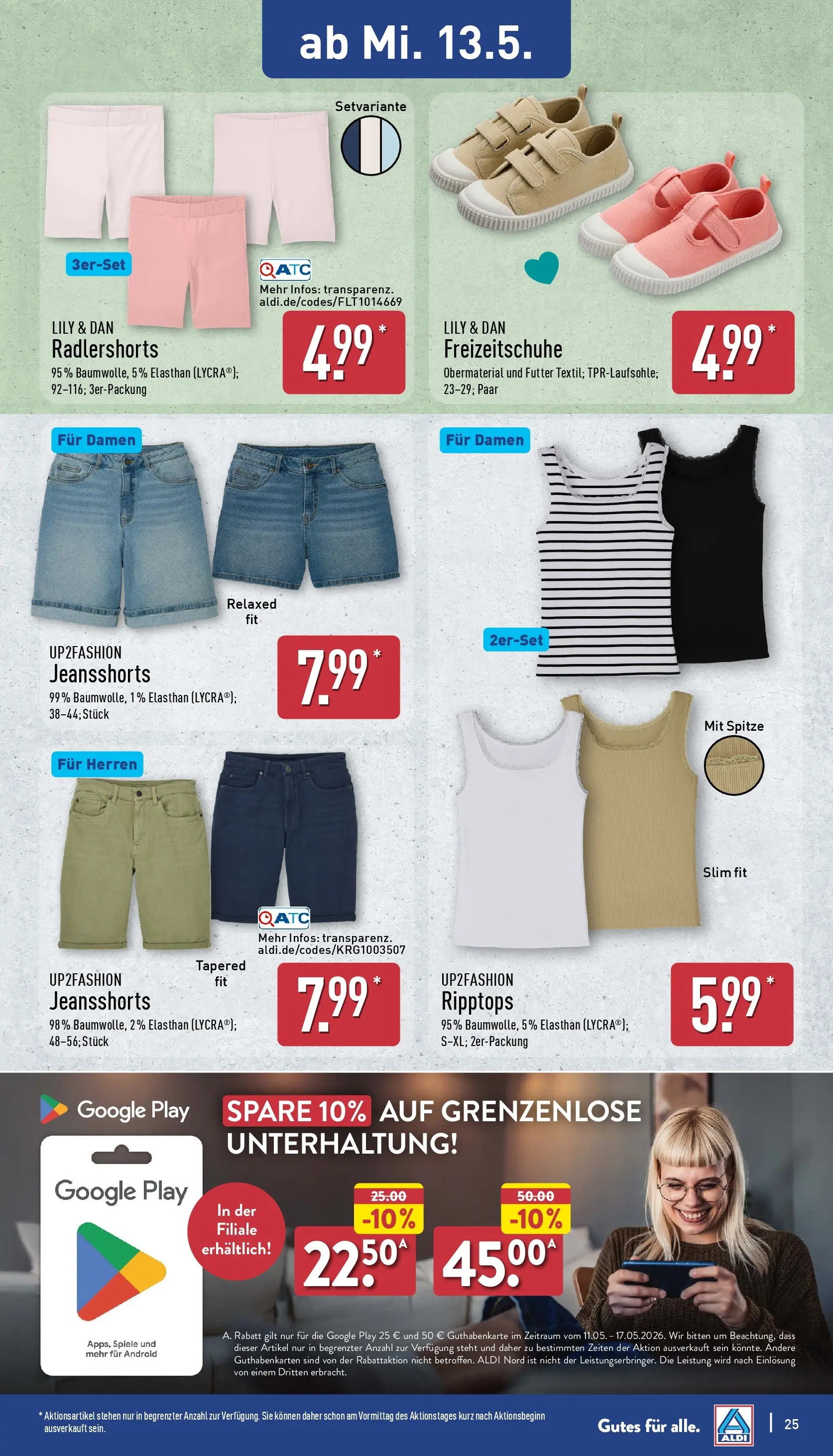 Aldi - ALDI Nord: Wochenangebote (ab 10.05.2026) » Angebote Online | Seite: 25 | Produkte: Up2fashion
