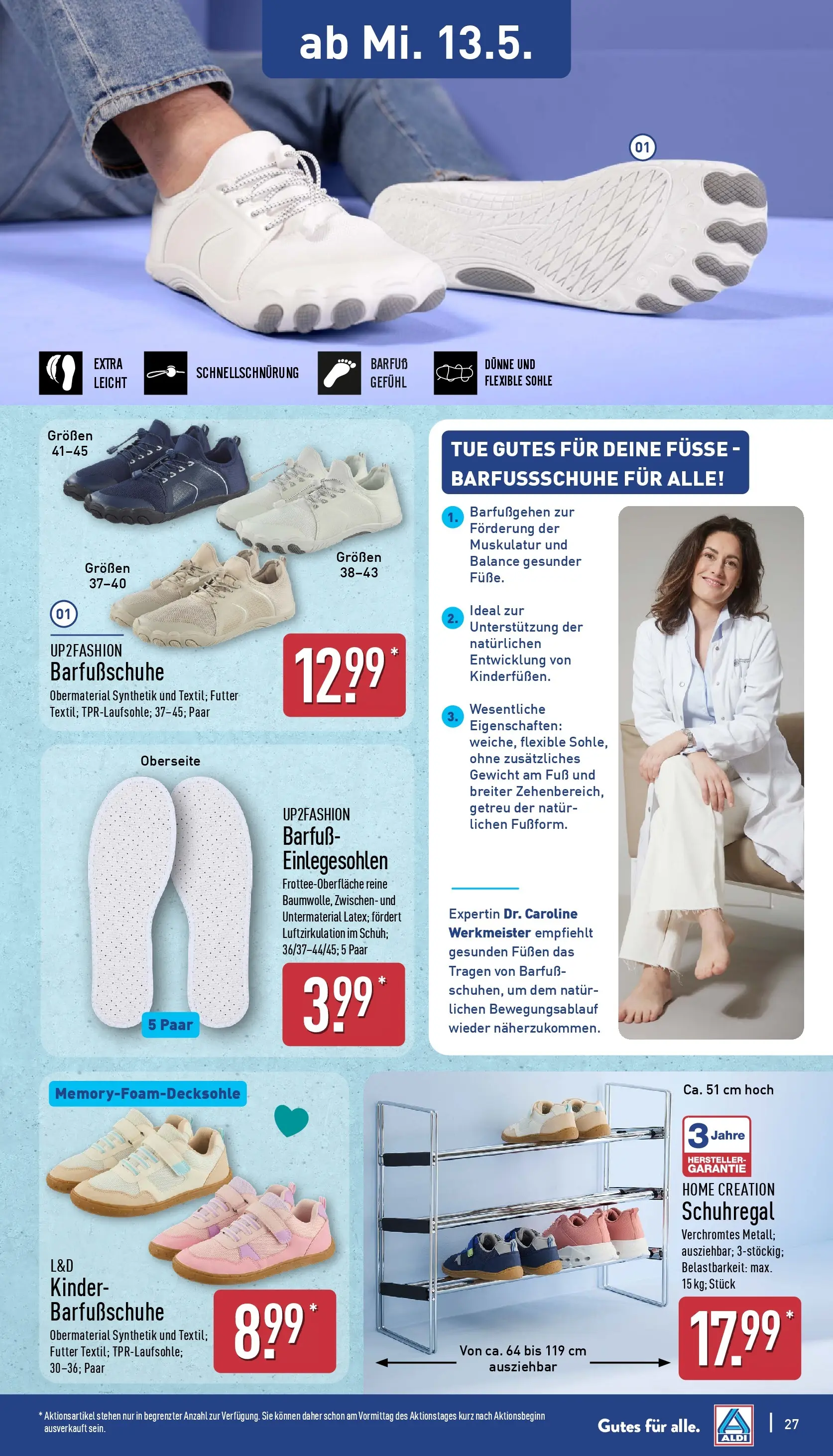 Aldi - ALDI Nord: Wochenangebote (ab 10.05.2026) » Angebote Online | Seite: 27 | Produkte: Gewicht, Up2fashion, Schuhregal, Home creation
