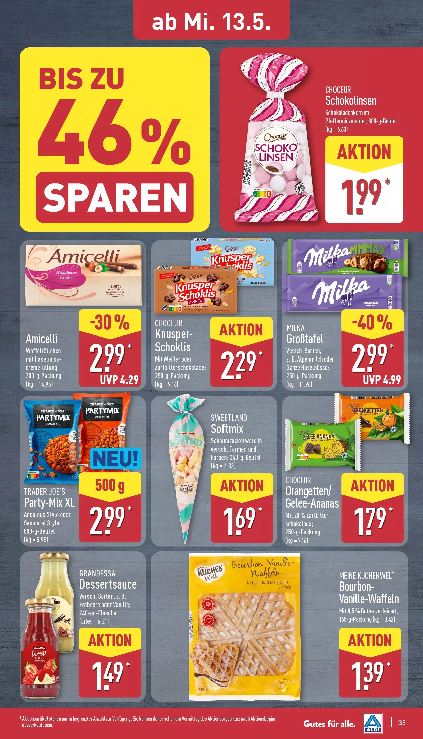 Aldi - ALDI Nord: Wochenangebote (ab 10.05.2026) » Angebote Online | Seite: 35 | Produkte: Butter, Creme, Waffeln, Bourbon