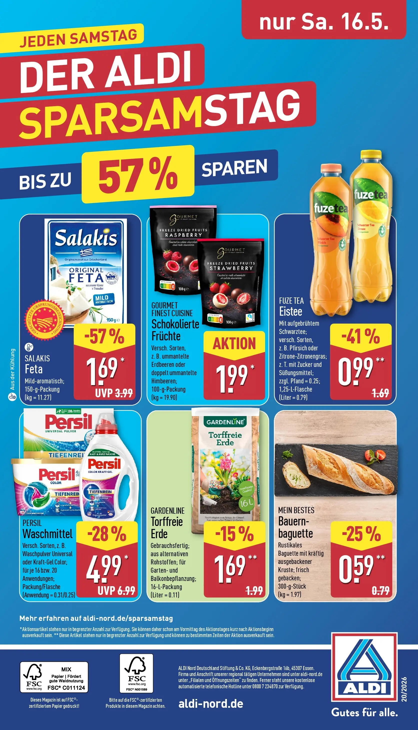 Aldi - ALDI Nord: Wochenangebote (ab 10.05.2026) » Angebote Online | Seite: 36 | Produkte: Baguette, Zitrone, Erdbeeren, Persil