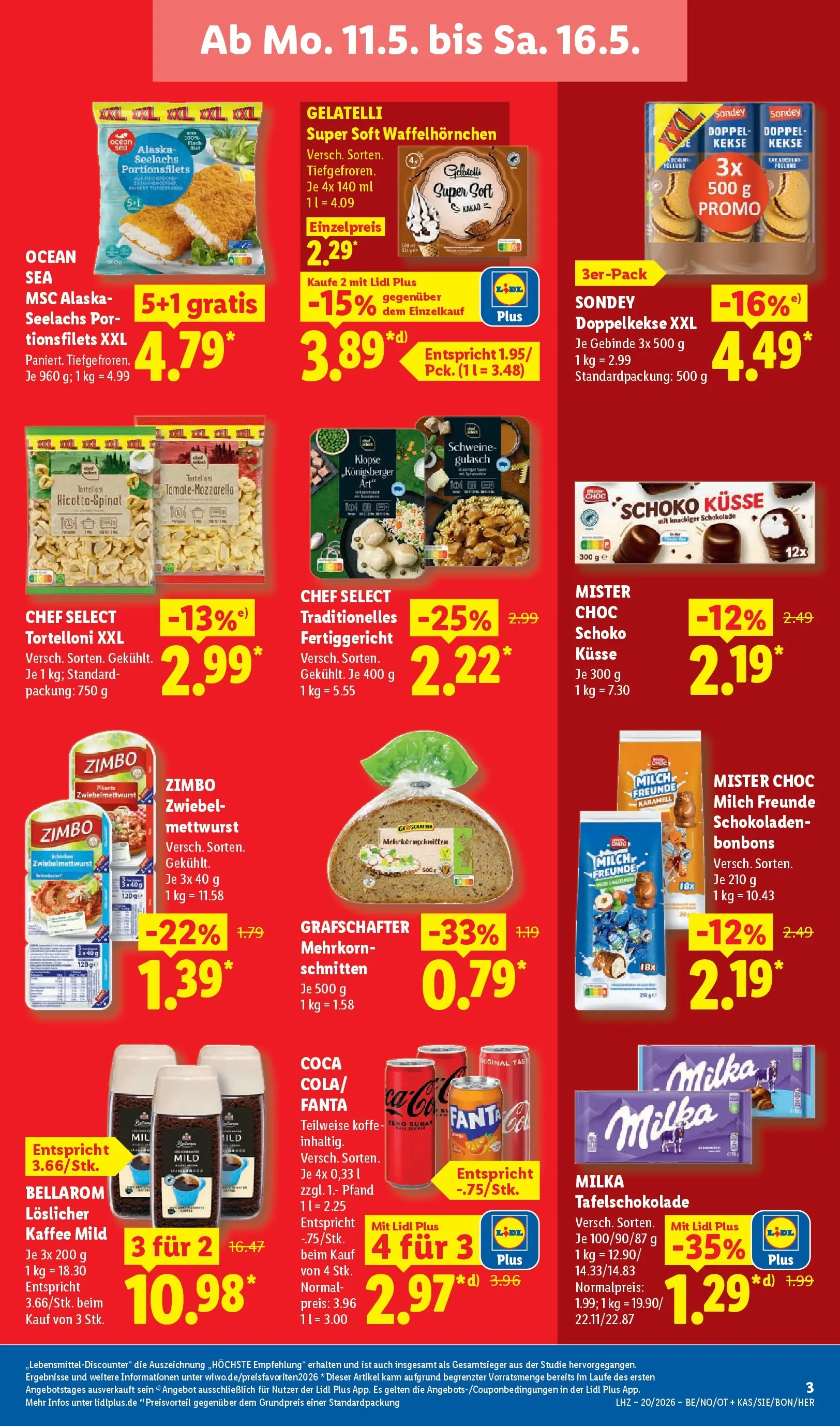 Lidl Prospekt Wahlstedt (ab 11.05.2026) zum Blättern » Angebote | Seite: 7 | Produkte: Milch, Schokolade, Gulasch, Kekse