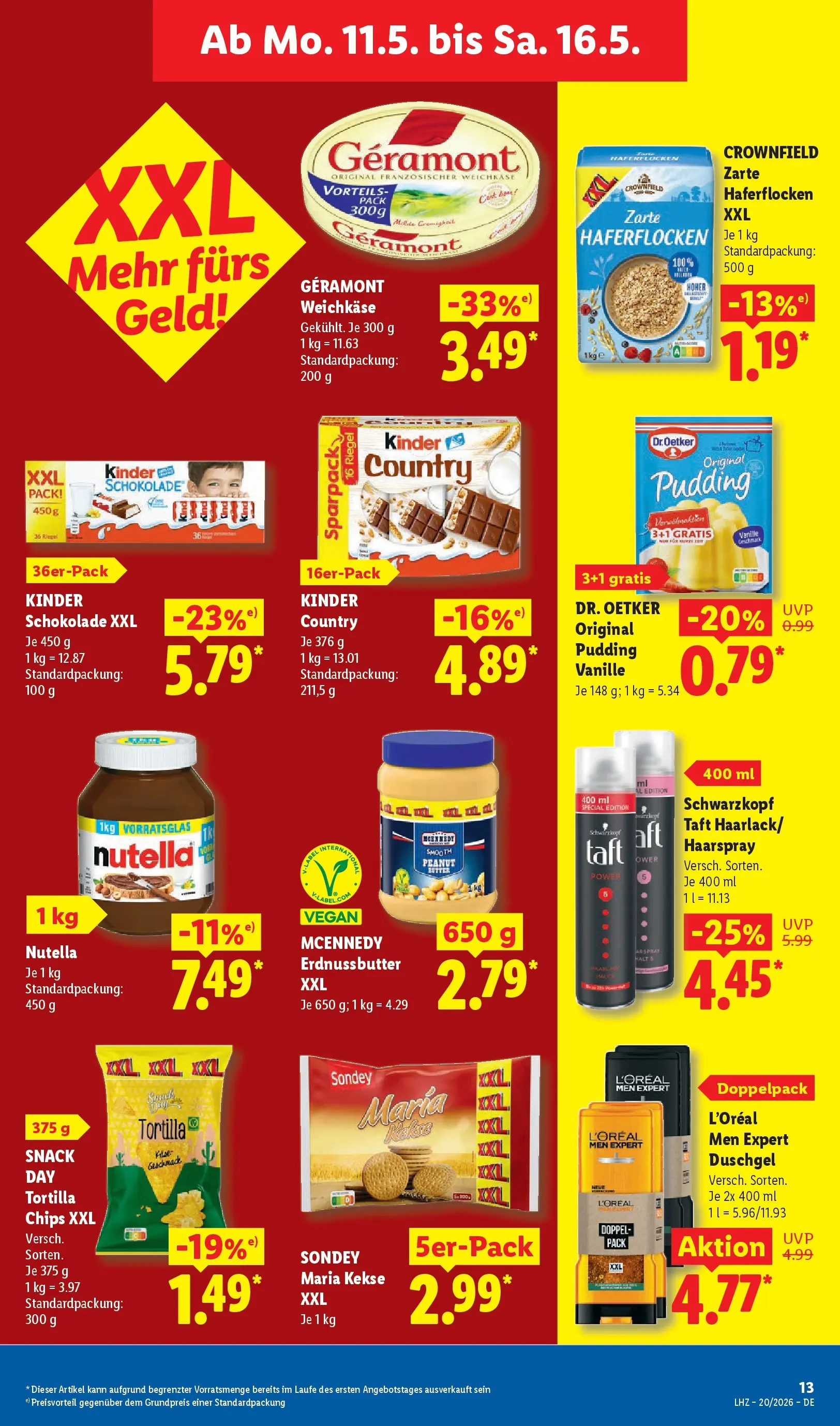 Lidl Prospekt Wahlstedt (ab 11.05.2026) zum Blättern » Angebote | Seite: 21 | Produkte: Butter, Pudding, Haarspray, Duschgel