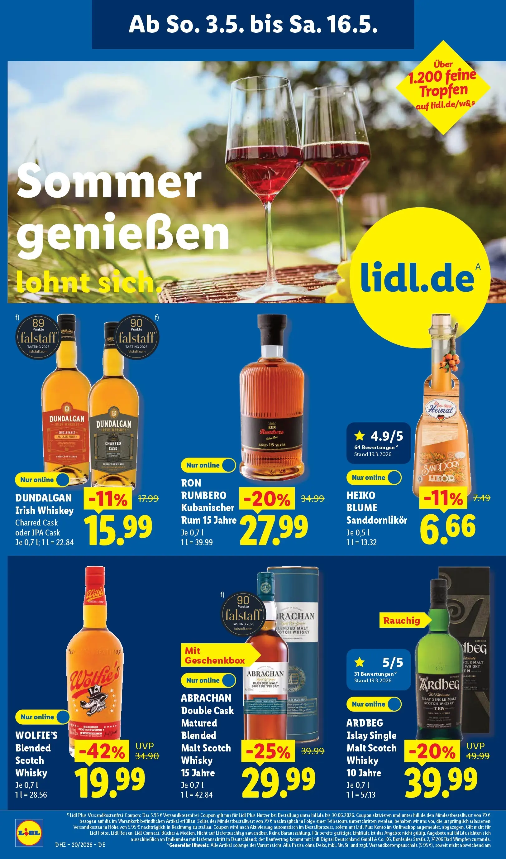 Lidl Prospekt Wahlstedt (ab 11.05.2026) zum Blättern » Angebote | Seite: 64 | Produkte: Whisky, Rum, Bad, Whiskey