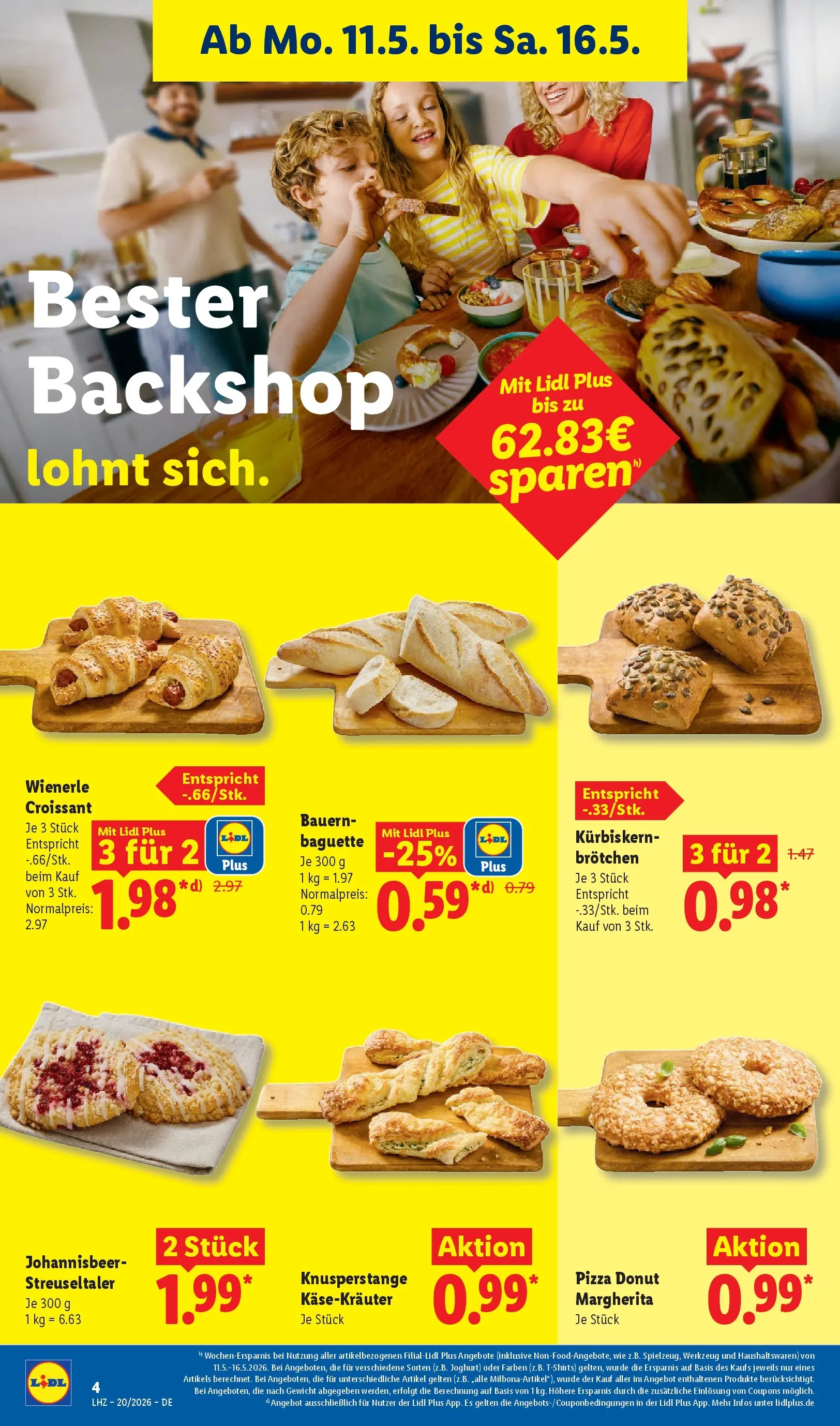 Lidl Prospekt Weikersheim (ab 11.05.2026) zum Blättern » Angebote | Seite: 12 | Produkte: Gewicht, Joghurt, Croissant, Pizza