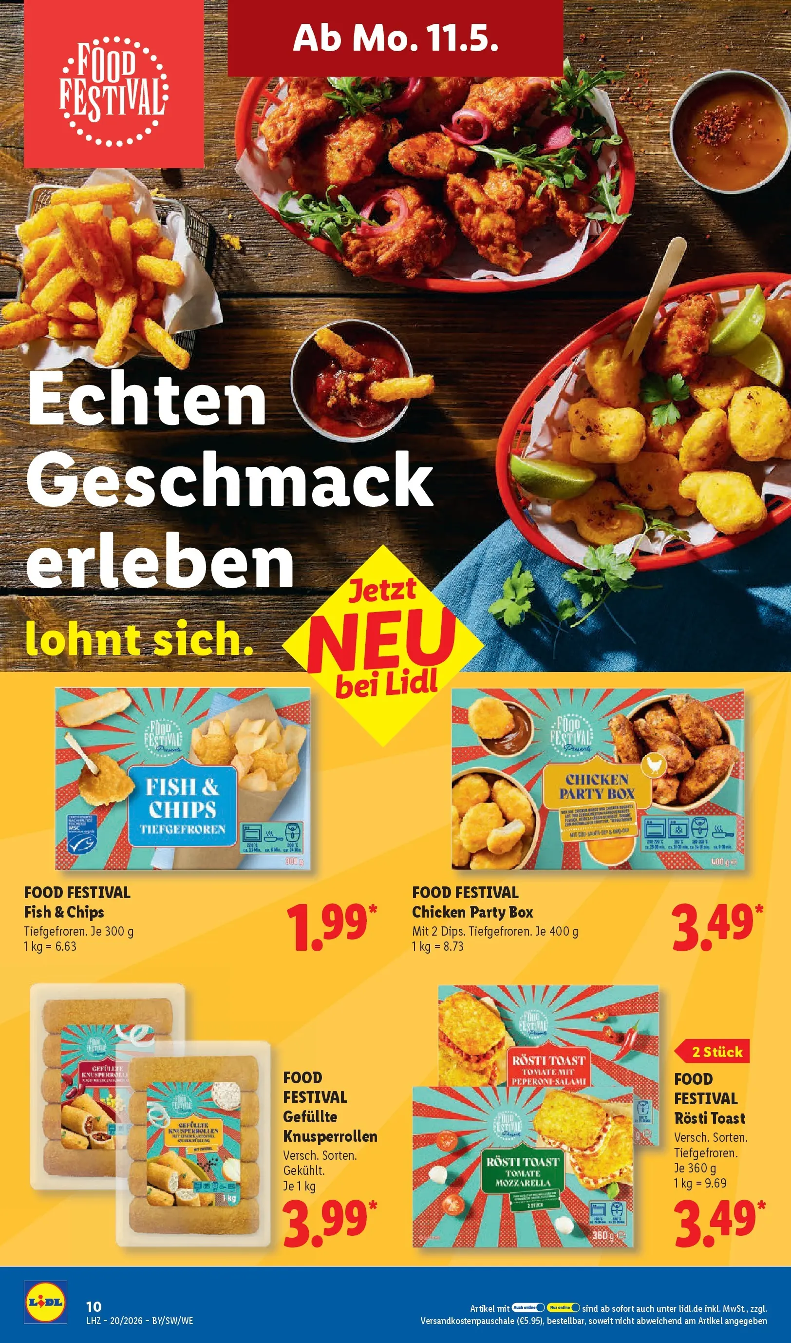 Lidl Prospekt Weikersheim (ab 11.05.2026) zum Blättern » Angebote | Seite: 20 | Produkte: Mozzarella, Box, Salami, Chips