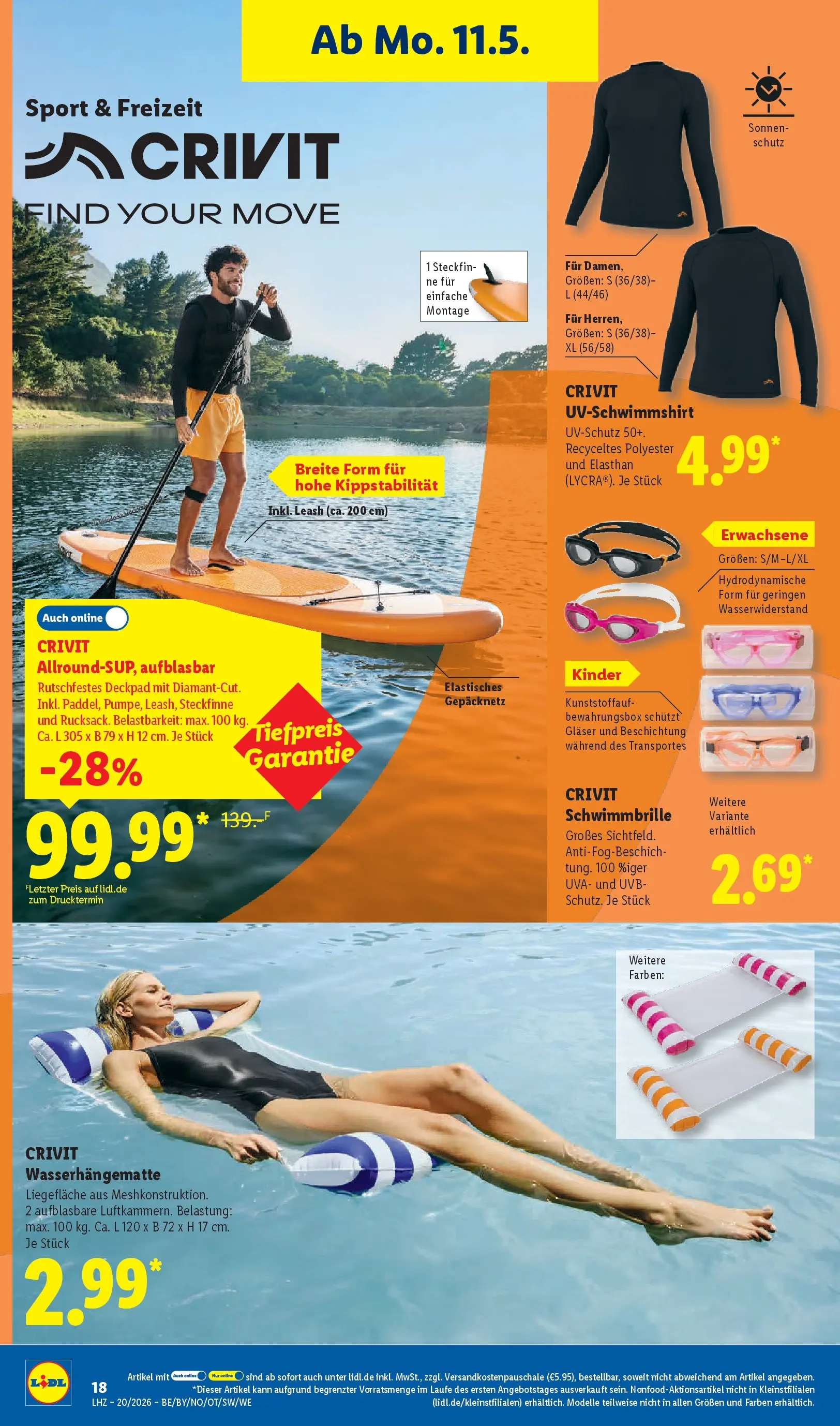 Lidl Prospekt Weikersheim (ab 11.05.2026) zum Blättern » Angebote | Seite: 36 | Produkte: Schwimmbrille