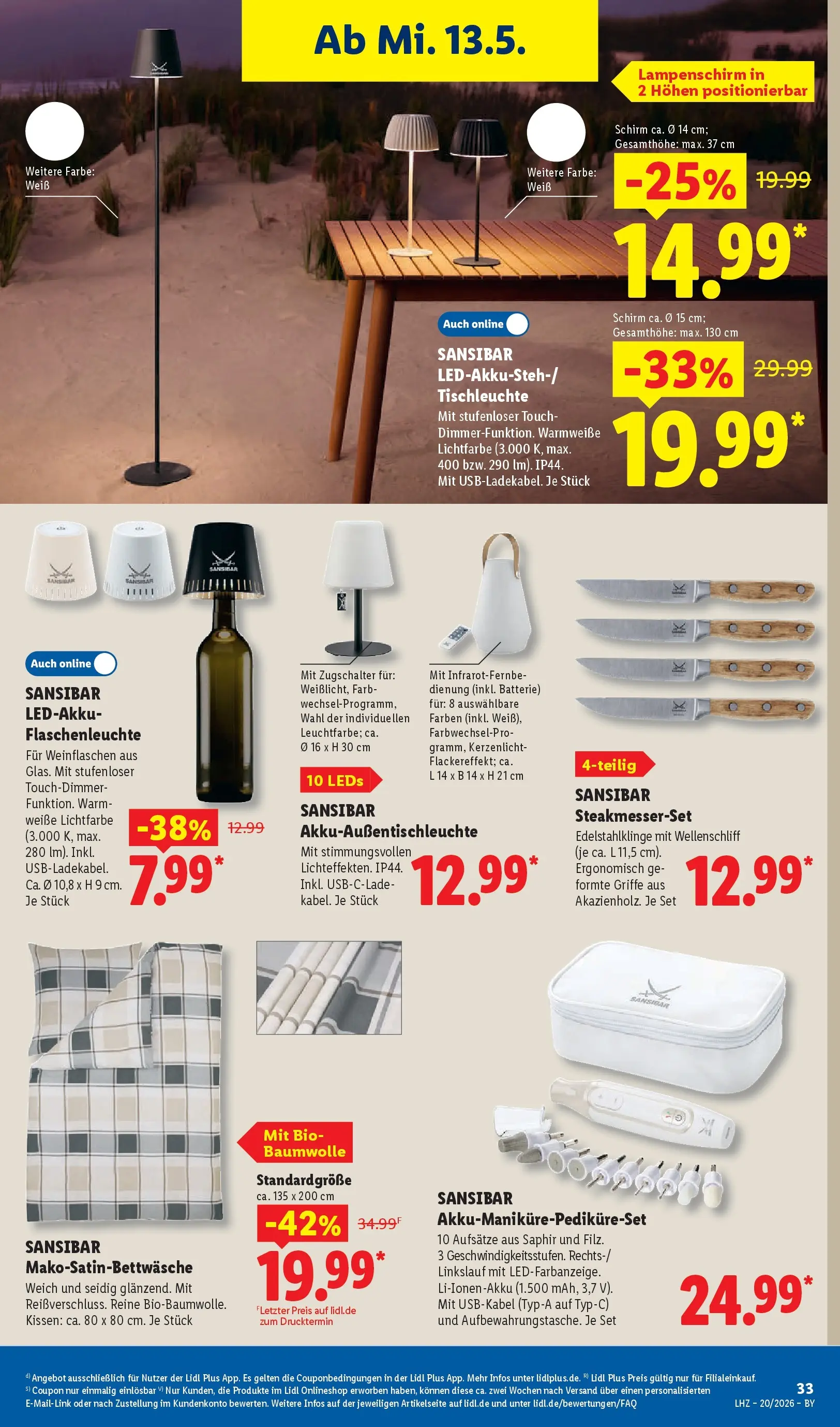 Lidl Prospekt Hof-innenstadt (ab 11.05.2026) zum Blättern » Angebote | Seite: 57 | Produkte: Kissen, Batterie, Lampenschirm
