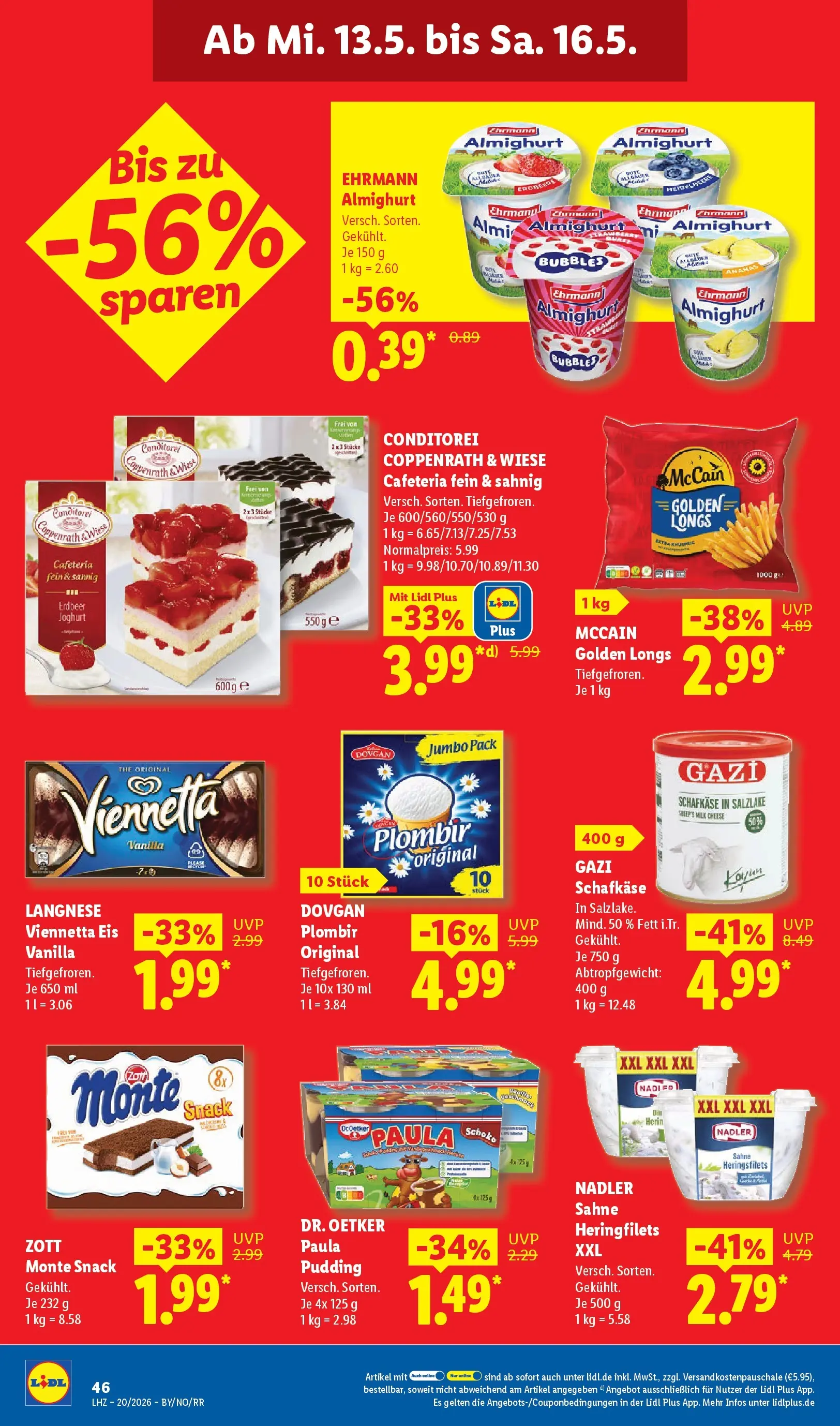 Lidl Prospekt Hof-innenstadt (ab 11.05.2026) zum Blättern » Angebote | Seite: 68 | Produkte: Langnese, Ananas, Sahne, Eis