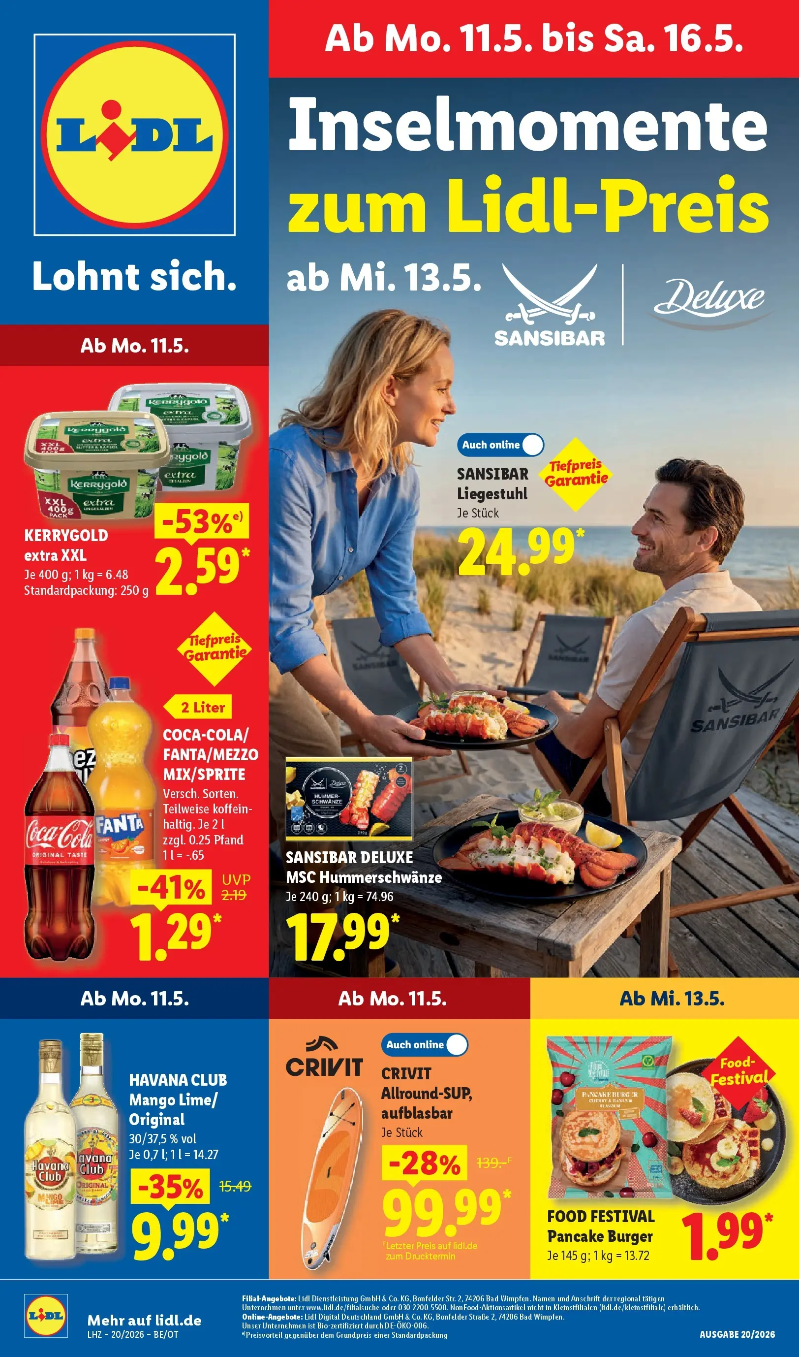 Lidl Prospekt Mahlow (ab 11.05.2026) zum Blättern » Angebote | Seite: 1 | Produkte: Havana club, Fanta, Butter, Mango