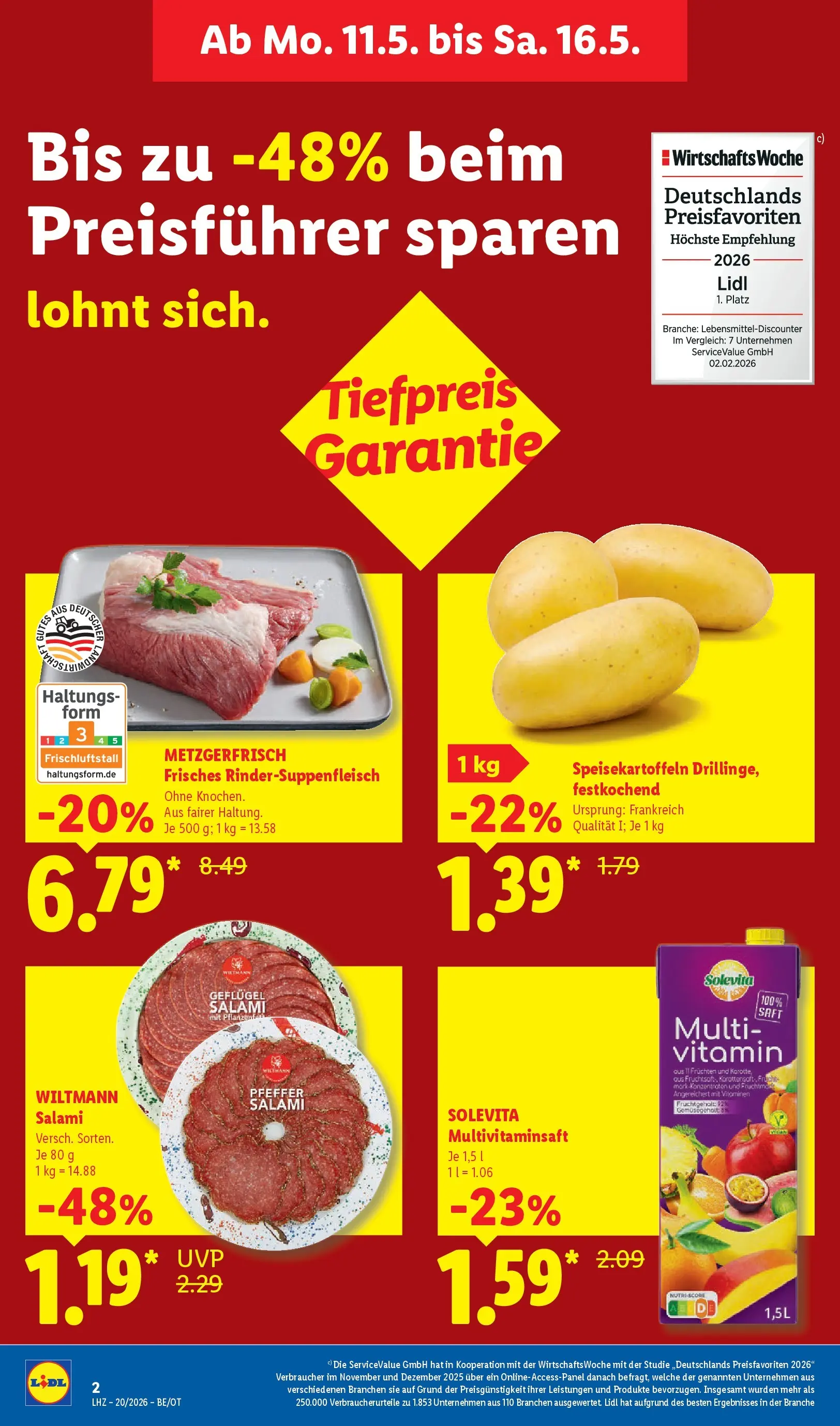 Lidl Prospekt Mahlow (ab 11.05.2026) zum Blättern » Angebote | Seite: 6 | Produkte: Pfeffer, Salami, Saft