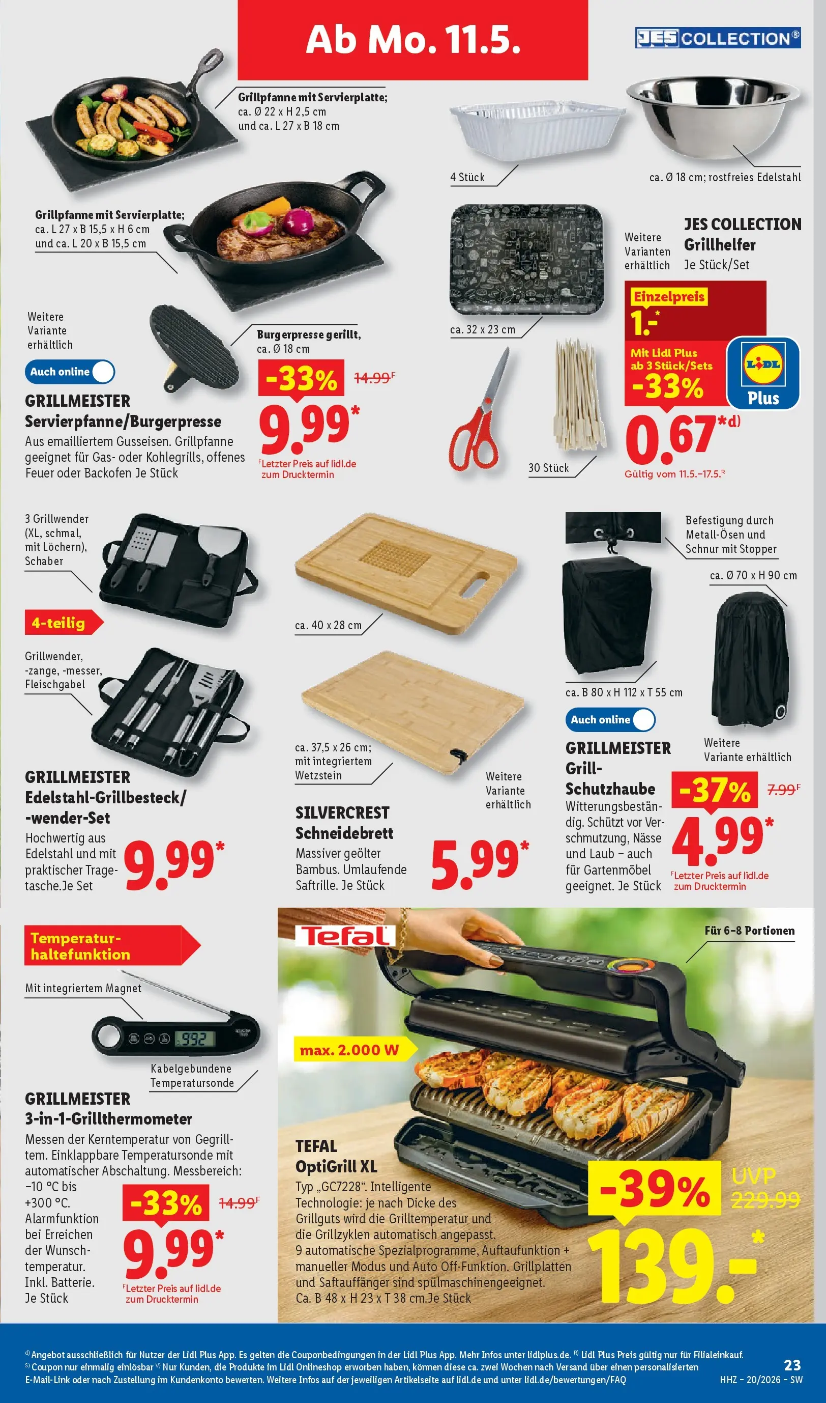 Lidl Prospekt Weikersheim (ab 11.05.2026) zum Blättern » Angebote | Seite: 43 | Produkte: Grill, Gartenmöbel, Backofen