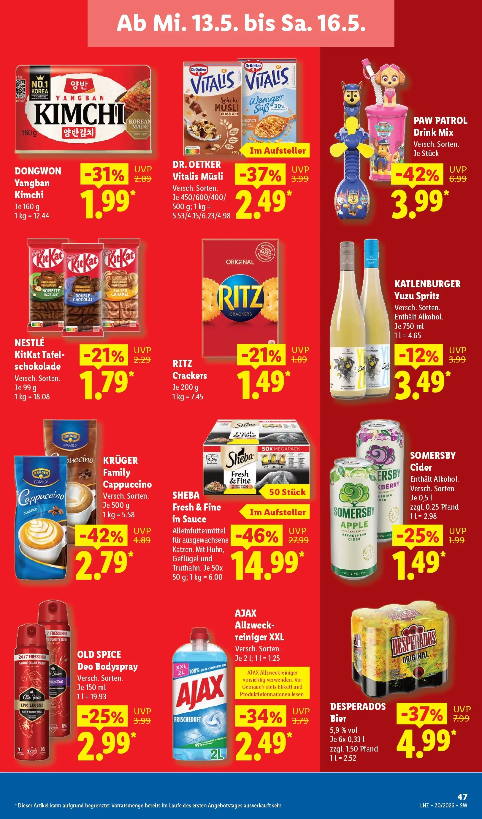 Lidl Prospekt Weikersheim (ab 11.05.2026) zum Blättern » Angebote | Seite: 69 | Produkte: Sheba, Schokolade, Bier, Apple
