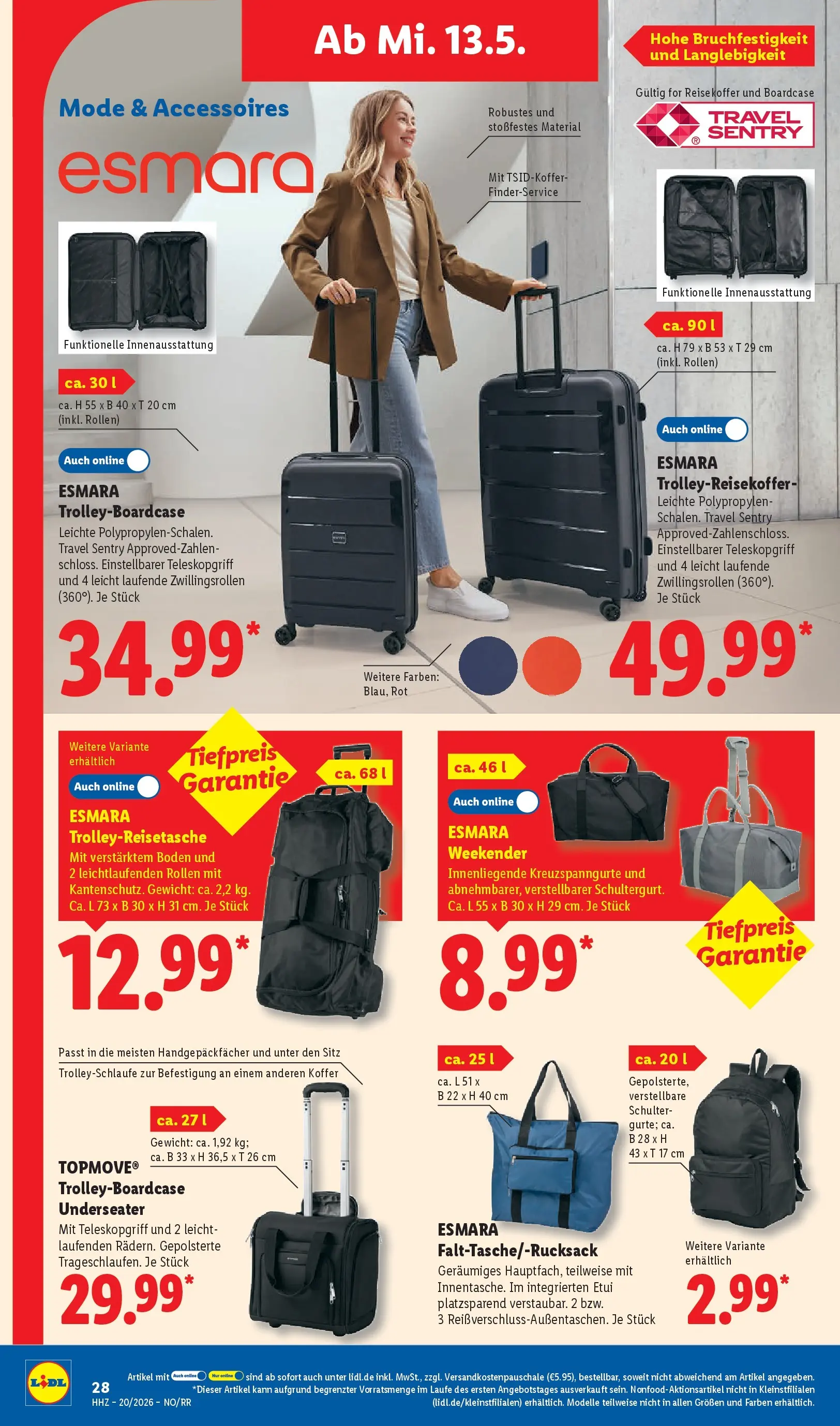 Lidl Prospekt Wahlstedt (ab 11.05.2026) zum Blättern » Angebote | Seite: 56 | Produkte: Gewicht, Koffer
