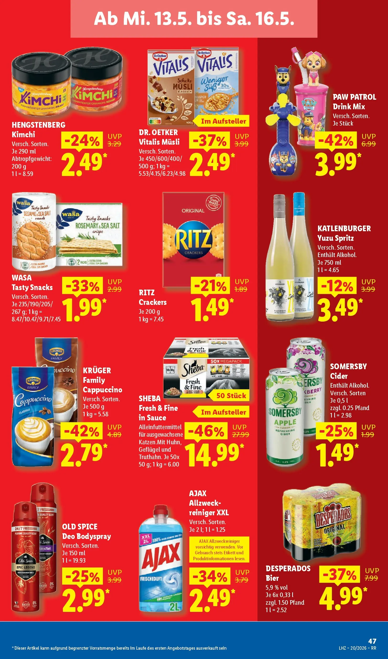 Lidl Prospekt Hagen (ab 11.05.2026) zum Blättern » Angebote | Seite: 73 | Produkte: Sheba, Apple, Desperados, Chinakohl