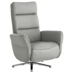 Relaxsessel in Textil Silberfarben