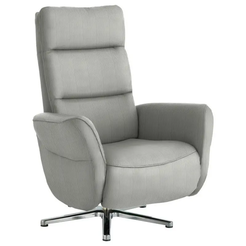 Relaxsessel in Textil Silberfarben