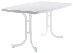Gartentisch ca. 150x90x72cm Wei&szlig;