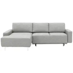 Ecksofa in Mikrovelours Naturfarben 160/248 cm