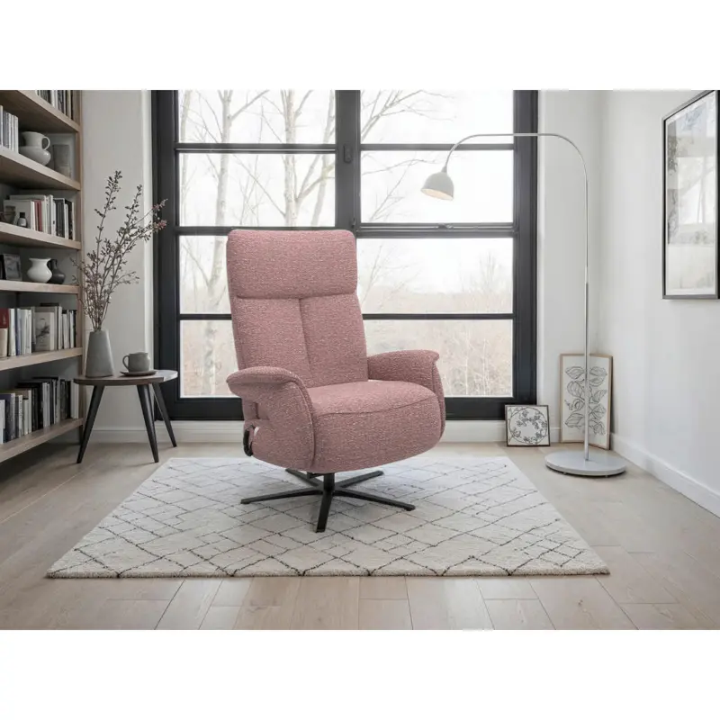 Relaxsessel in Textil Aubergine