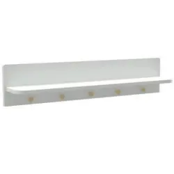 Wandboard in 88/19/16 cm Naturfarben, Wei&szlig; Hochglanz