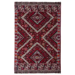 Hochflorteppich 160/230 cm Rot