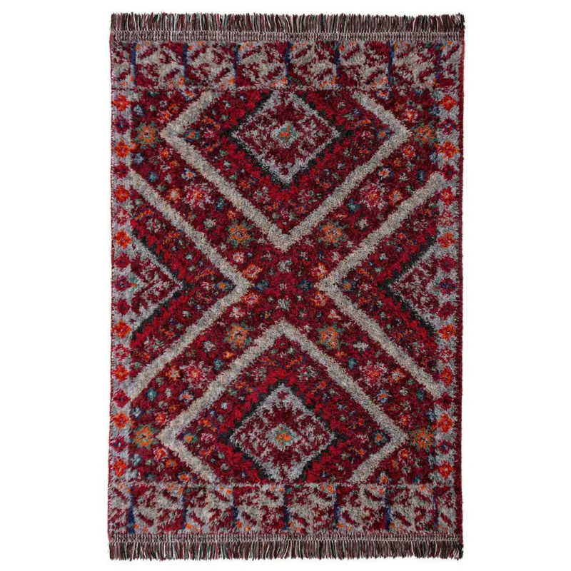 Hochflorteppich 160/230 cm Rot