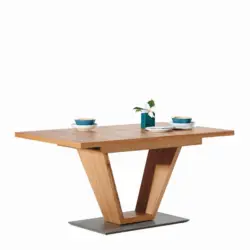 Esstisch 120(168)/80/75 cm Echtholz Holz, Holzwerkstoff ausziehbar, in verschiedenen Gr&ouml;&szlig;en erh&auml;ltlich, in verschiedenen Holzdekoren erh&auml;ltlich, Variantenauswahl rechteckig Buchefarben