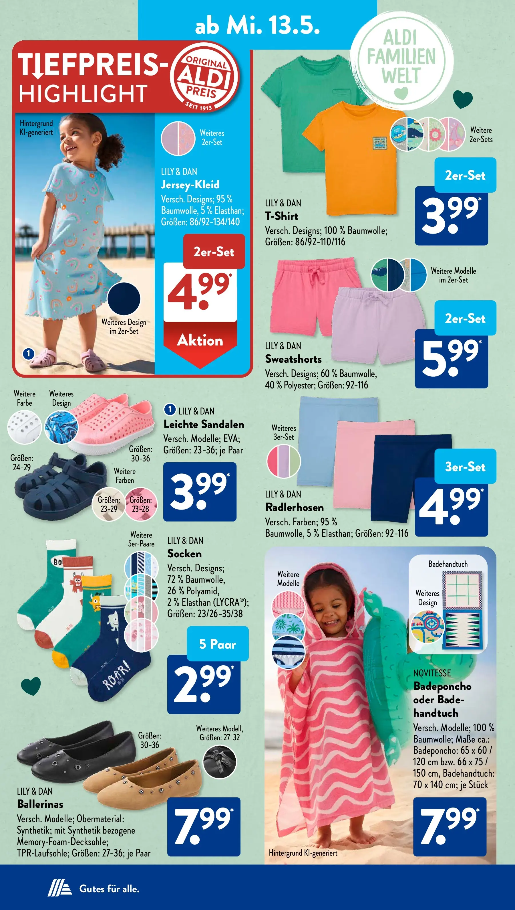 Aldi Süd - Aldi Süd: Wochenangebote (ab 10.05.2026) zum Blättern | Seite: 19 | Produkte: Sweatshorts, Socken, Ballerinas, Sandalen