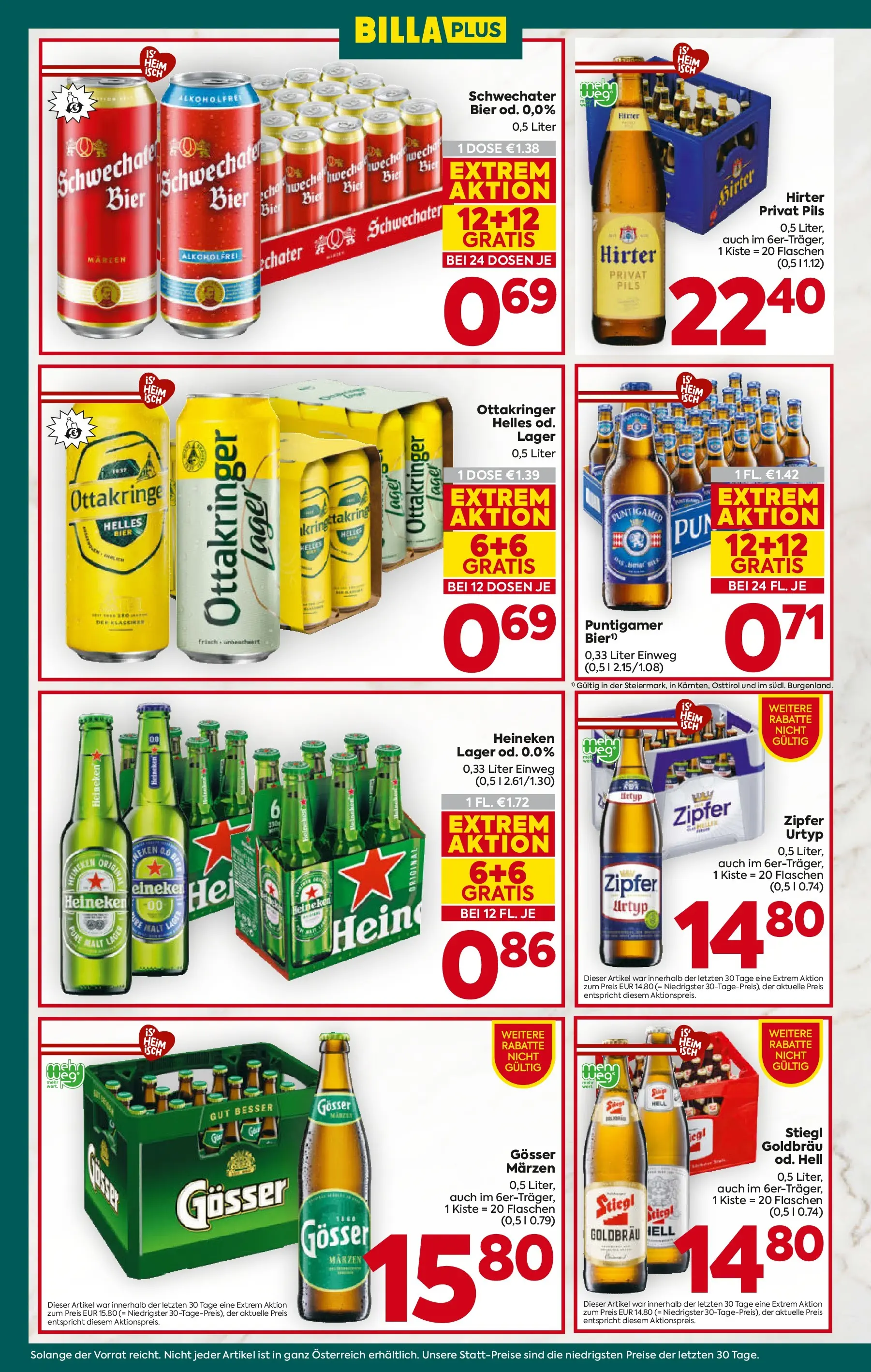 Billa Plus - BILLA PLUS: Flugblatt Kärnten von 06.05.2026 - Aktuelle Angebote | Seite: 18 | Produkte: Bier