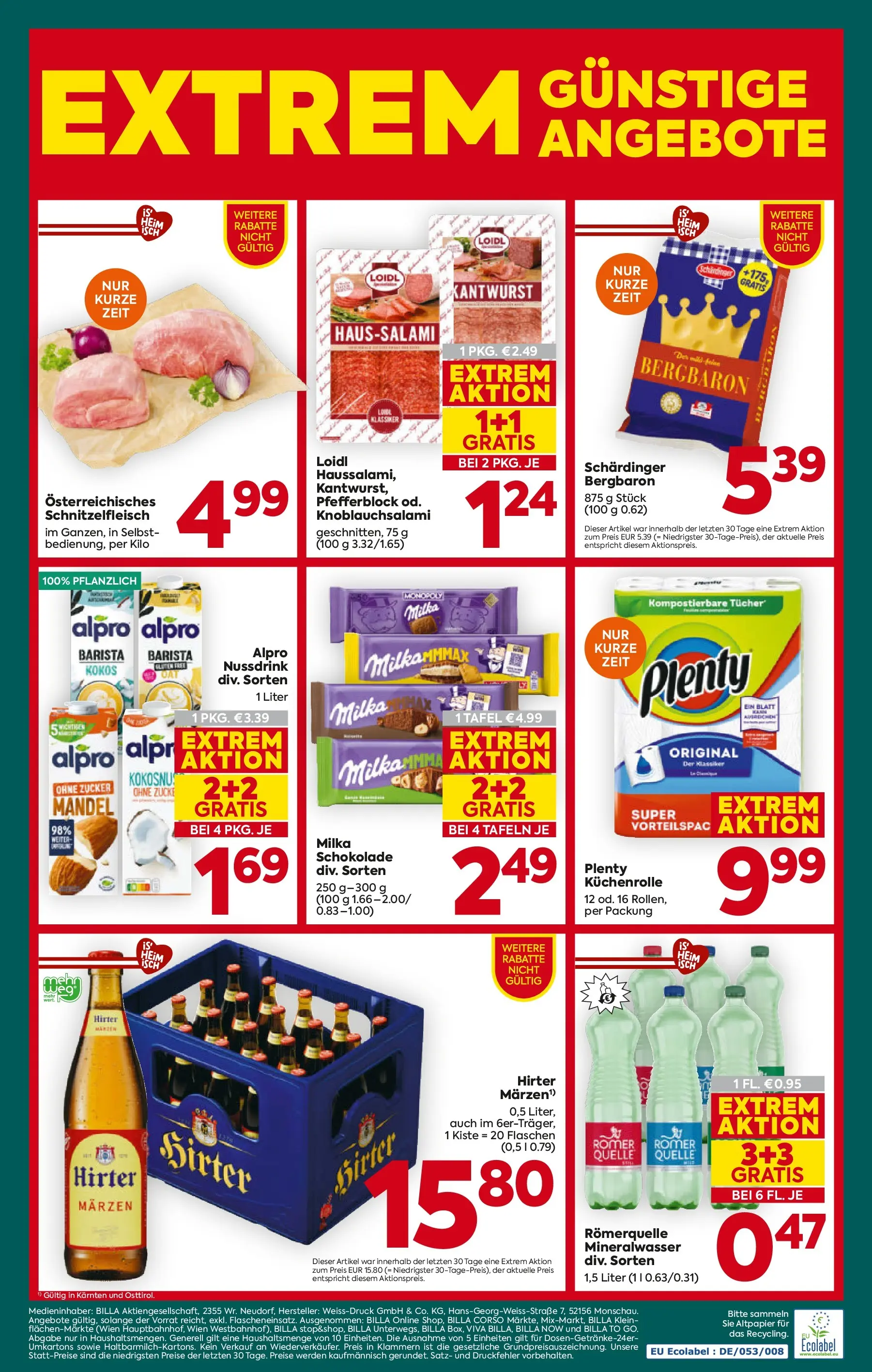 Billa Plus - BILLA PLUS: Flugblatt Kärnten von 06.05.2026 - Aktuelle Angebote | Seite: 22 | Produkte: Zucker, Schokolade