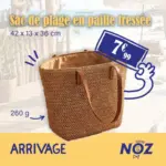 Noz Sac de plage en paille tress&eacute;e - au 18.05.2026