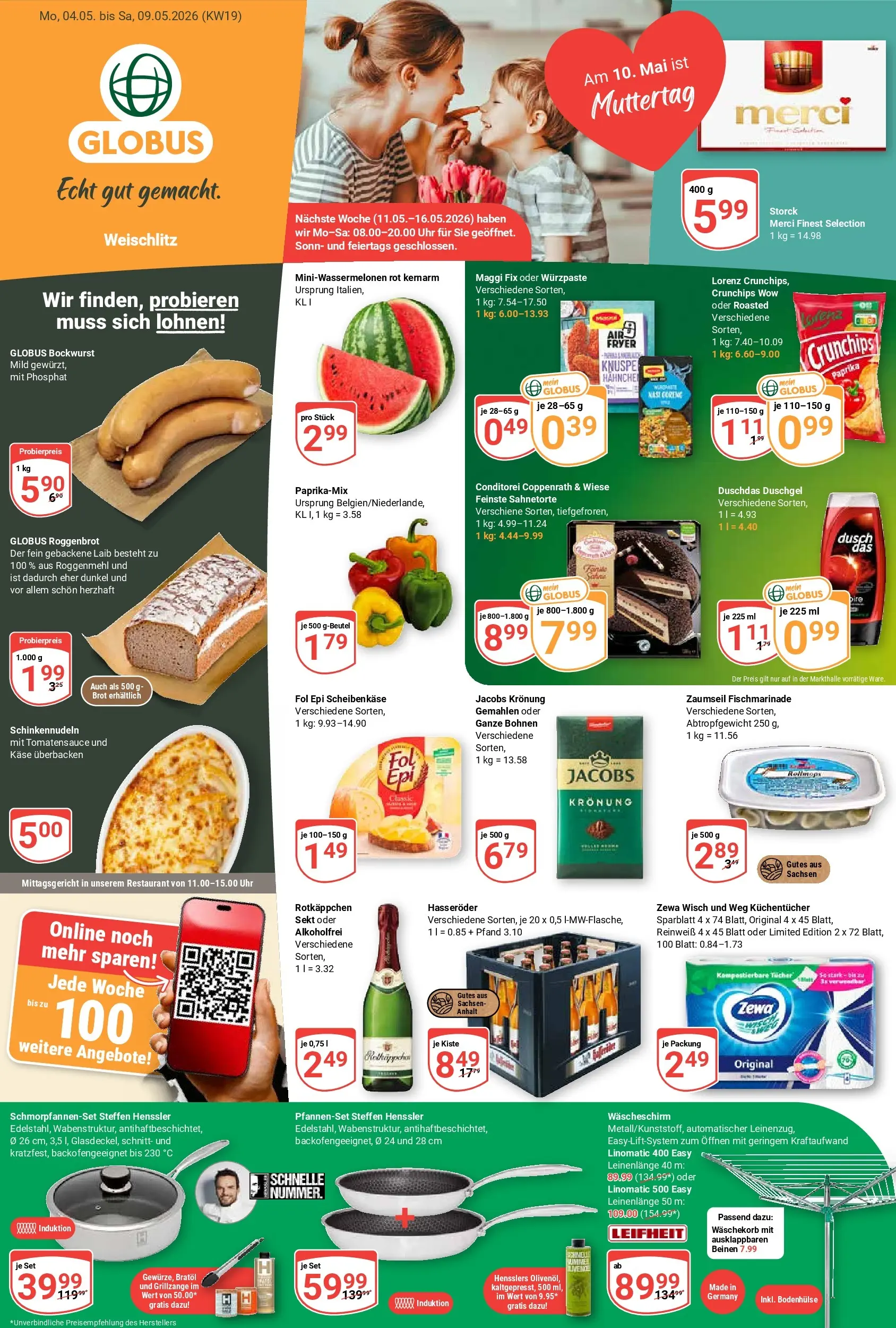 Globus Prospekt Weischlitz	 (ab 04.05.2026) » Angebote online | Seite: 3 | Produkte: Merci, Sekt, Zewa, Paprika