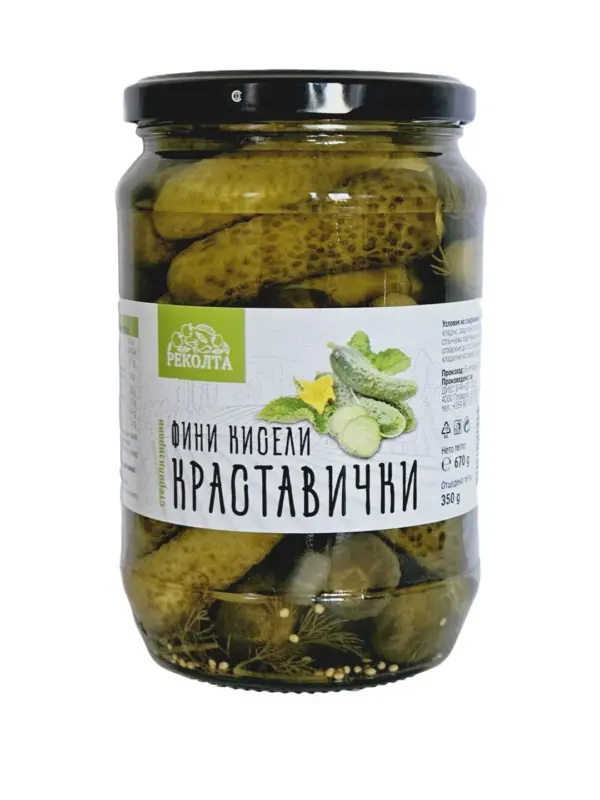 РЕКОЛТА Кисели краставички фини