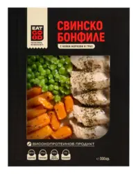 EAT GOOD Свинско бонфиле с моркови и грах